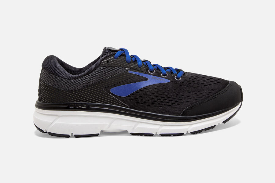 Brooks Men's Dyad 10 Road Running Shoes Black/Blue ZJRN-01785